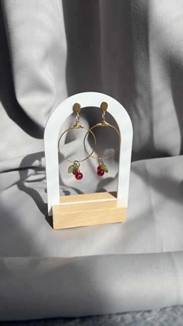 Naušnice "Circle cherries" - Slika 2